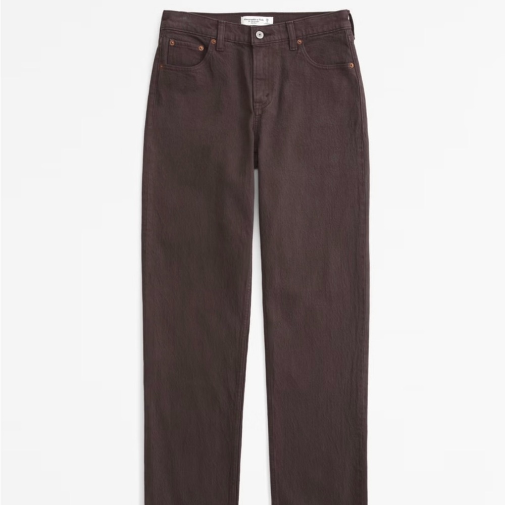 Abercrombie Brown Straight Curve Love Jeans